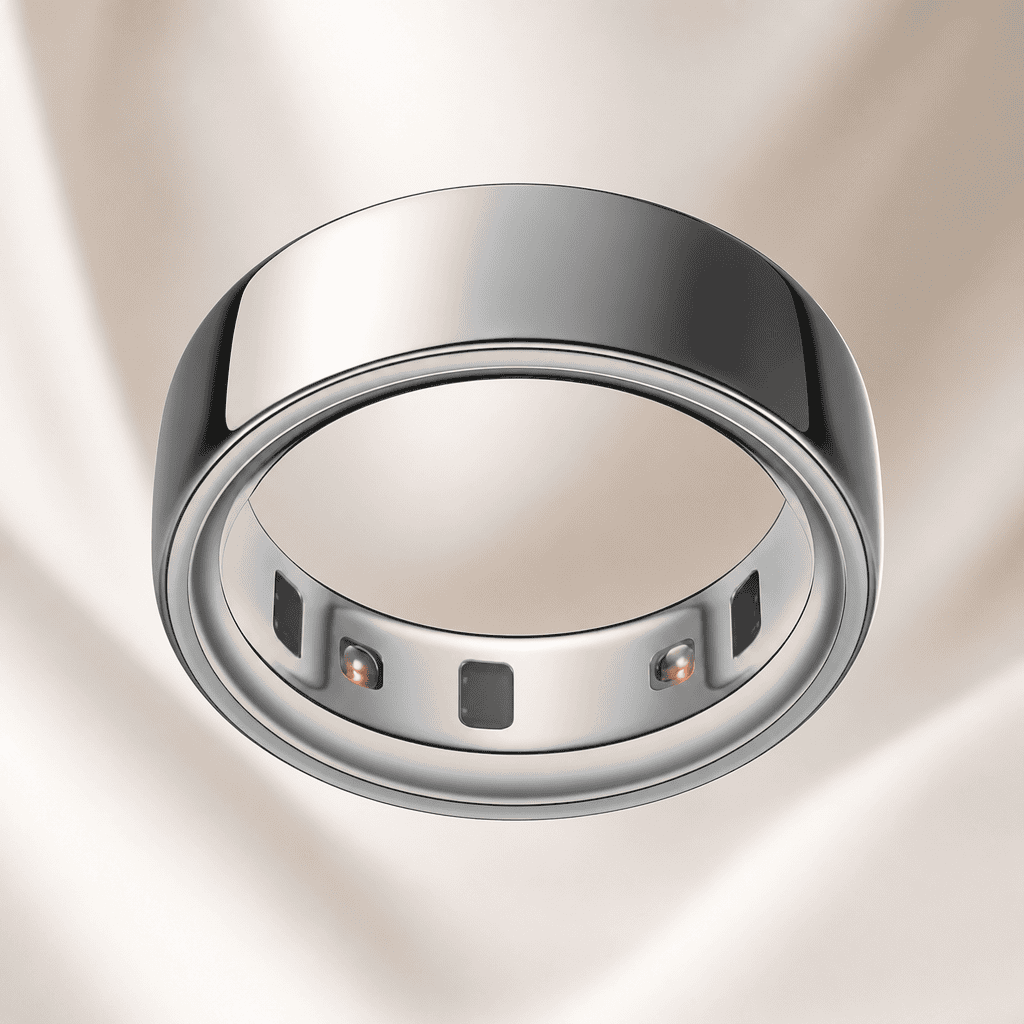 Best Smart Rings Oura Ring 4 - Silver - Size 8 - Sleep, Activity, Women’s Health, AI Advisor, Up to 8 Days of Battery Life, Size Before You Buy, Android & iOS Compatible