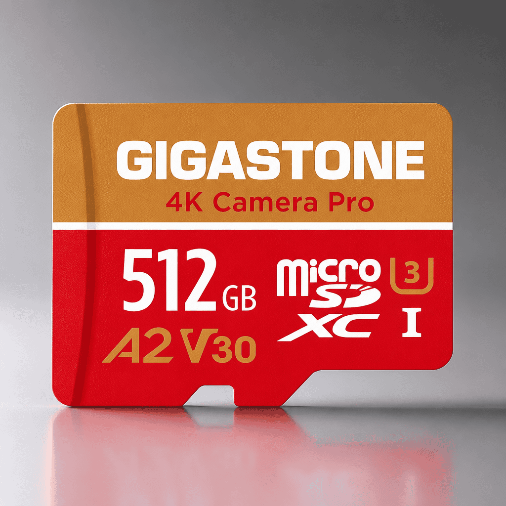 Best Micro Sd Cards 【5-Years Data Recovery】 GIGASTONE 512GB Micro SD Card, 4K Camera Pro, A2 V30 for Smartphone, Gopro, Action Cams, 4K UHD Video Recording, R/W up to 150/120 MB/s, UHS-I U3 C10 Class 10 with Adapter