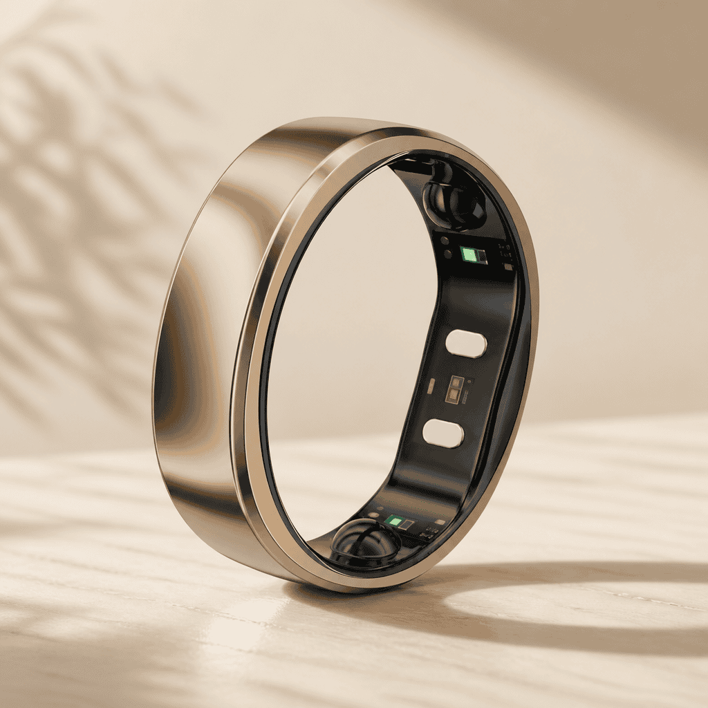 Best Smart Rings RingConn Gen 2 Air, Ultra-Thin AI Smart Ring, 10-Day Battery Life, Fitness/Sleep/Stress/HR Tracker for Women&Men, No App Fee for Standard Features, iOS & Android Compatible (Size 8, Dune Gold)