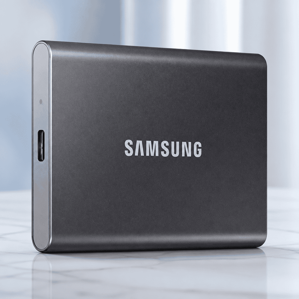 Best External Drives Samsung T7 Portable SSD, 1TB External Solid State Drive, Speeds Up to 1,050MB/s, USB 3.2 Gen 2, Reliable Storage for Gaming, Students, Professionals, MU-PC1T0T/AM, Gray