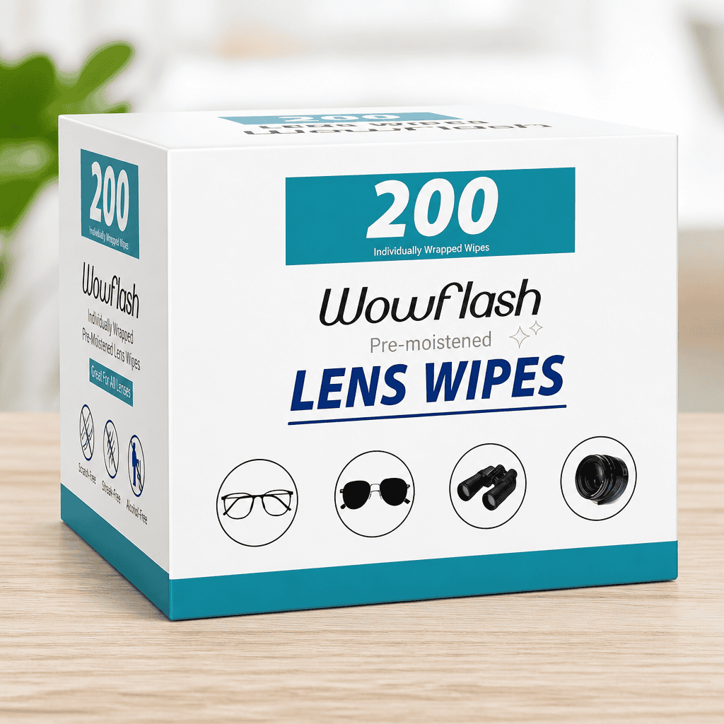 Best Wipes 200 Count Lens Wipes for Eyeglasses, Eyeglass Lens Cleaning Wipes Pre-moistened Individually Wrapped Sracth-Free Streak-Free Eye Glasses Cleaner Wipes for Sunglass, Camera Lens, Goggles