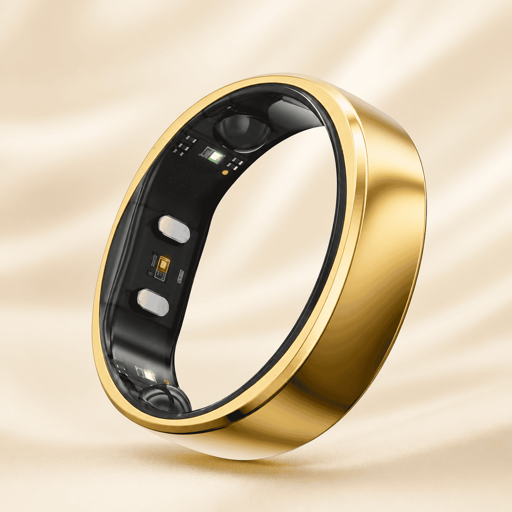 Best Smart Rings RingConn Gen 2, World’s First Smart Ring with Sleep Apnea Monitoring, No APP Subscription, 12-Day Battery Life, Stress/Heart Rate/Women's Health Tracker, Android & iOS Compatible (Gold, Size 10)